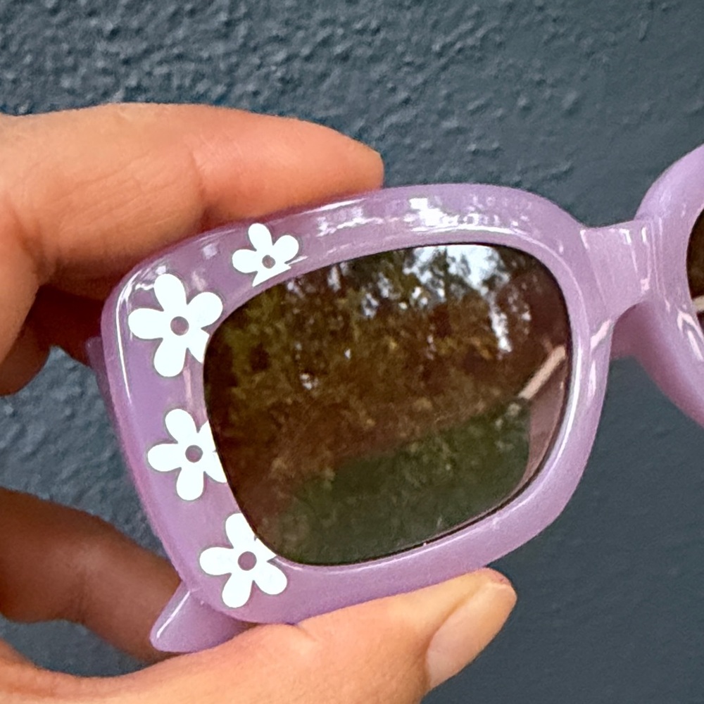 Target Kids Purple Flower Square Sunglasses - Picture 3 of 6